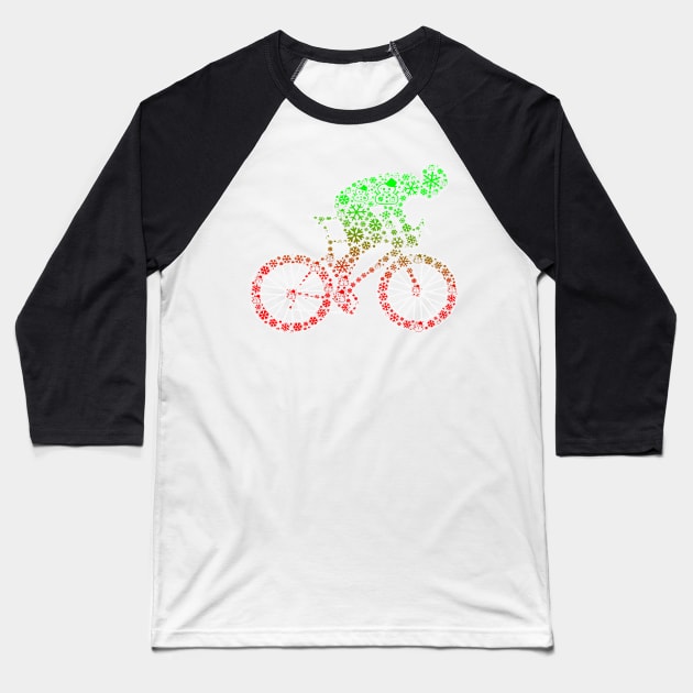 Merry Christmas by Bike Baseball T-Shirt by vintagejoa